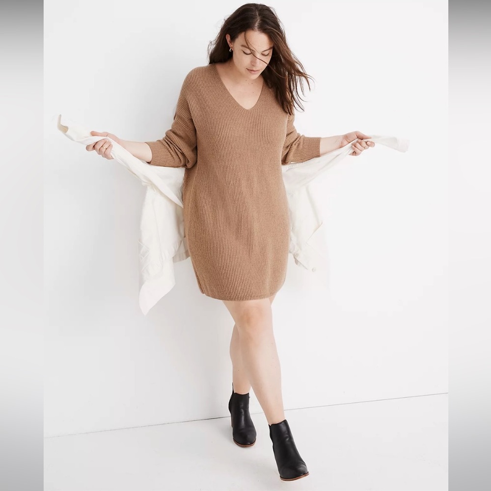 Madewell Relaxed V-Neck Sweater Dress